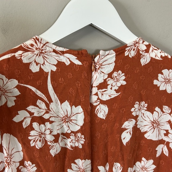 Anthropologie Dolan Nancy Jumpsuit Brown Floral Short Sleeve Wide Leg Boho Sz S - Picture 10 of 16